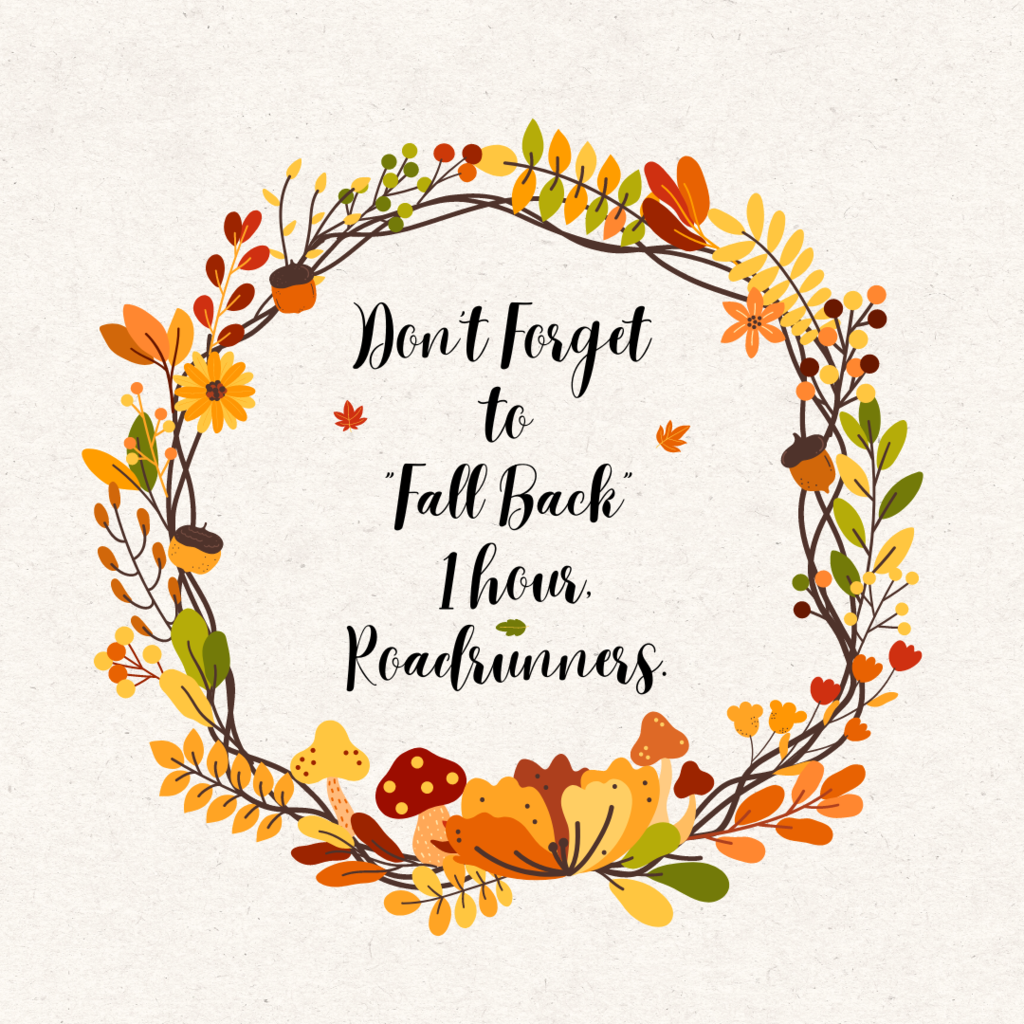 "Fall back" time change reminder