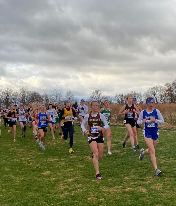 Cold, Windy and Raining, but Kaycie Stahl represented Highland well!
