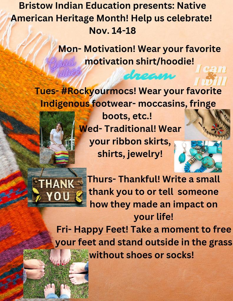 Native American Week Schedule