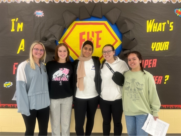 high school students pose