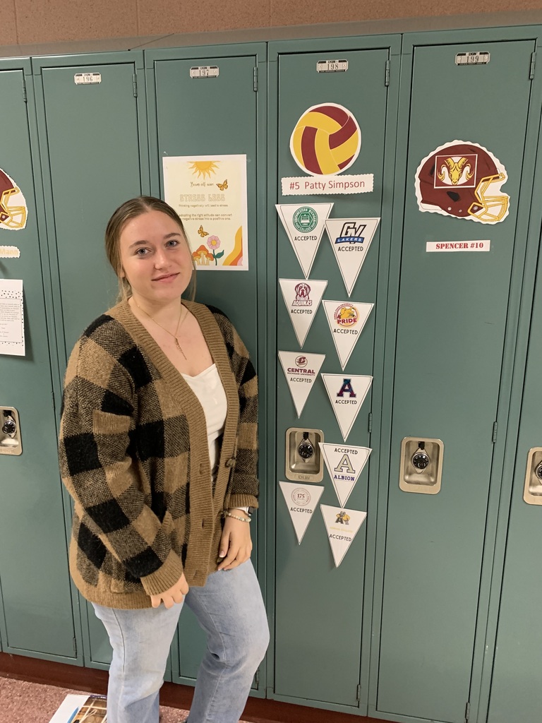 Senior lockers! College application pennants!