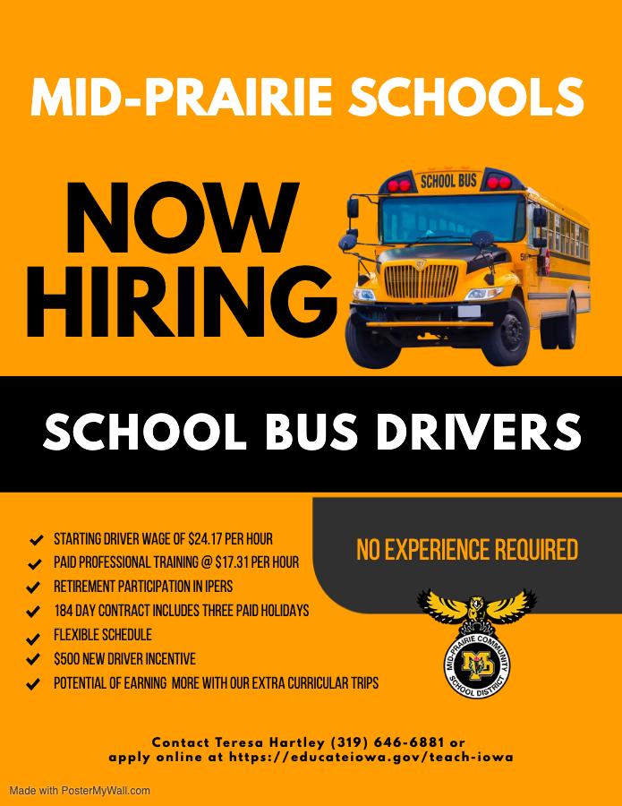 MP hiring bus drivers flyer