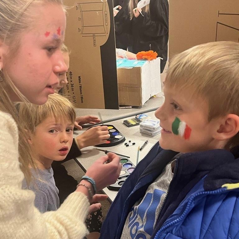 Students offered face painting