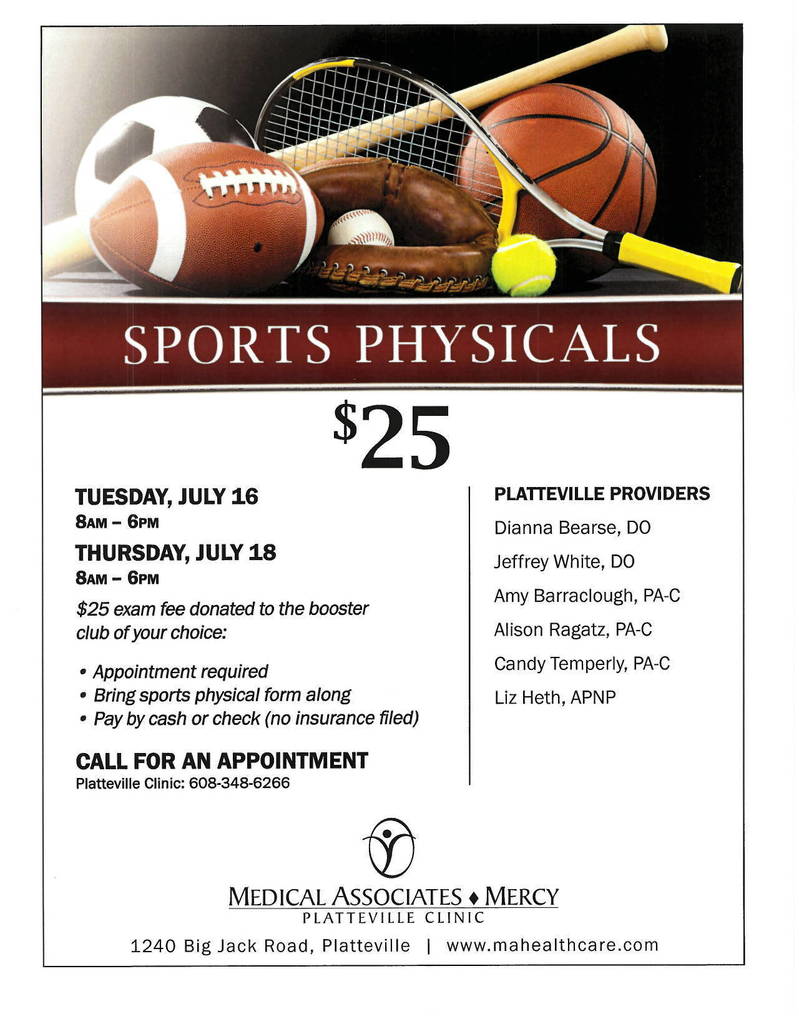 Sports Physical Flyer