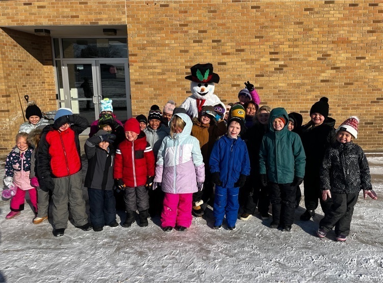 photo of Frosty and students