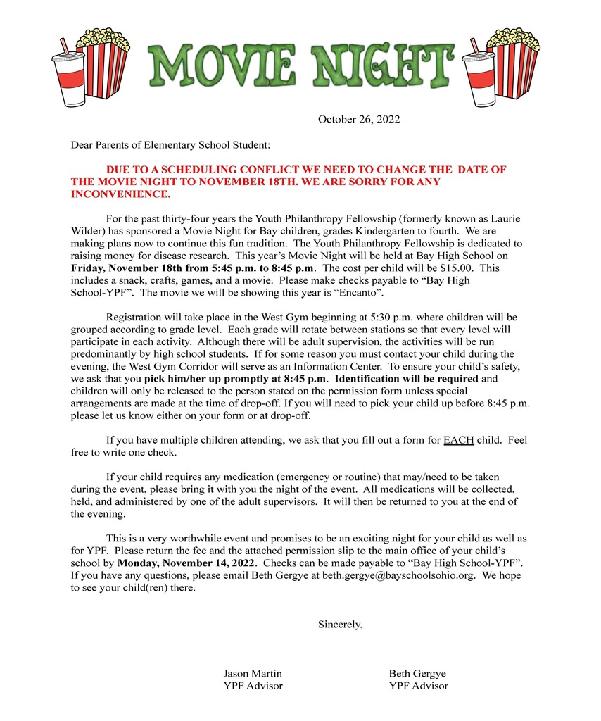2022 Movie Night Letter
