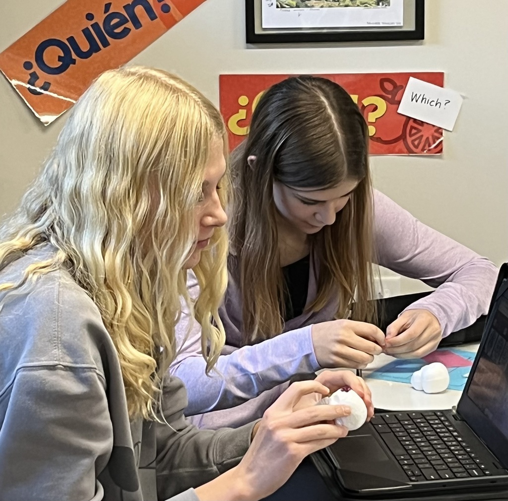 FHS Student creating their skulls