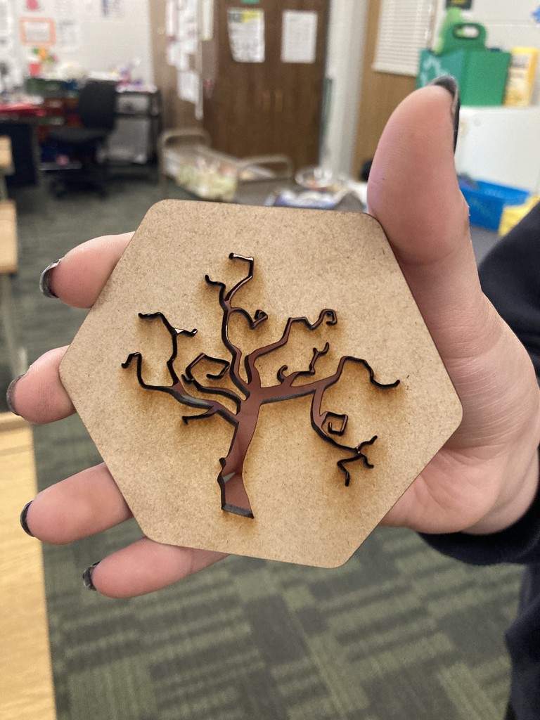 Coaster created in the Elementary Maker Space