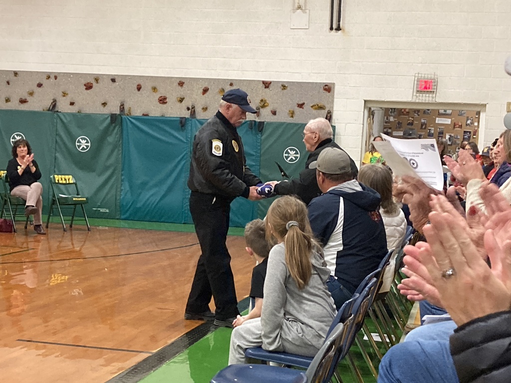 Handing off of the folded flag