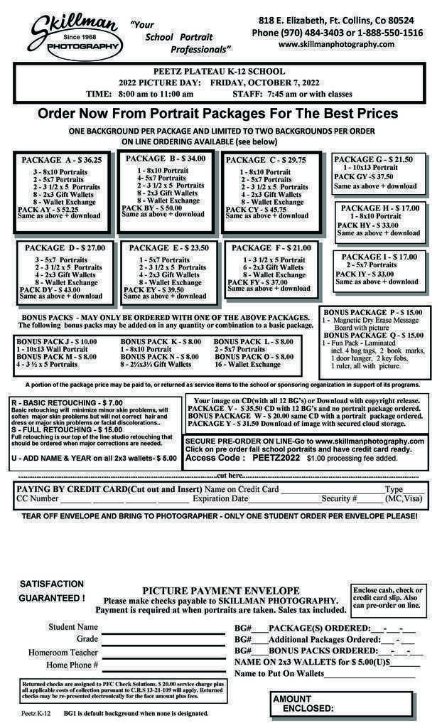 School Picture Packet