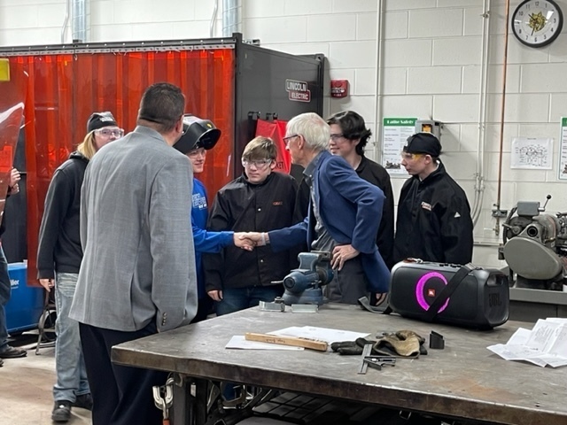 Tony Evers and Florence Students