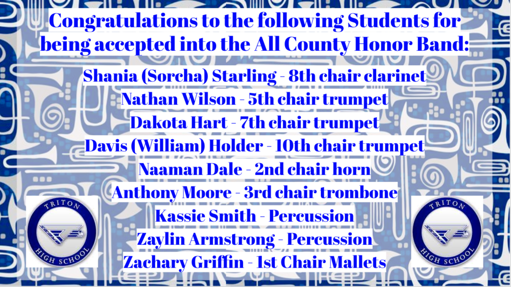 THS All County Band Members
