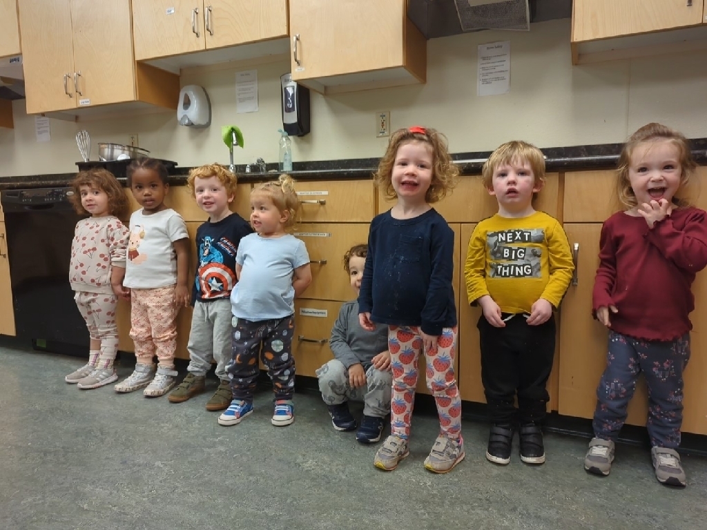 children in kitchen