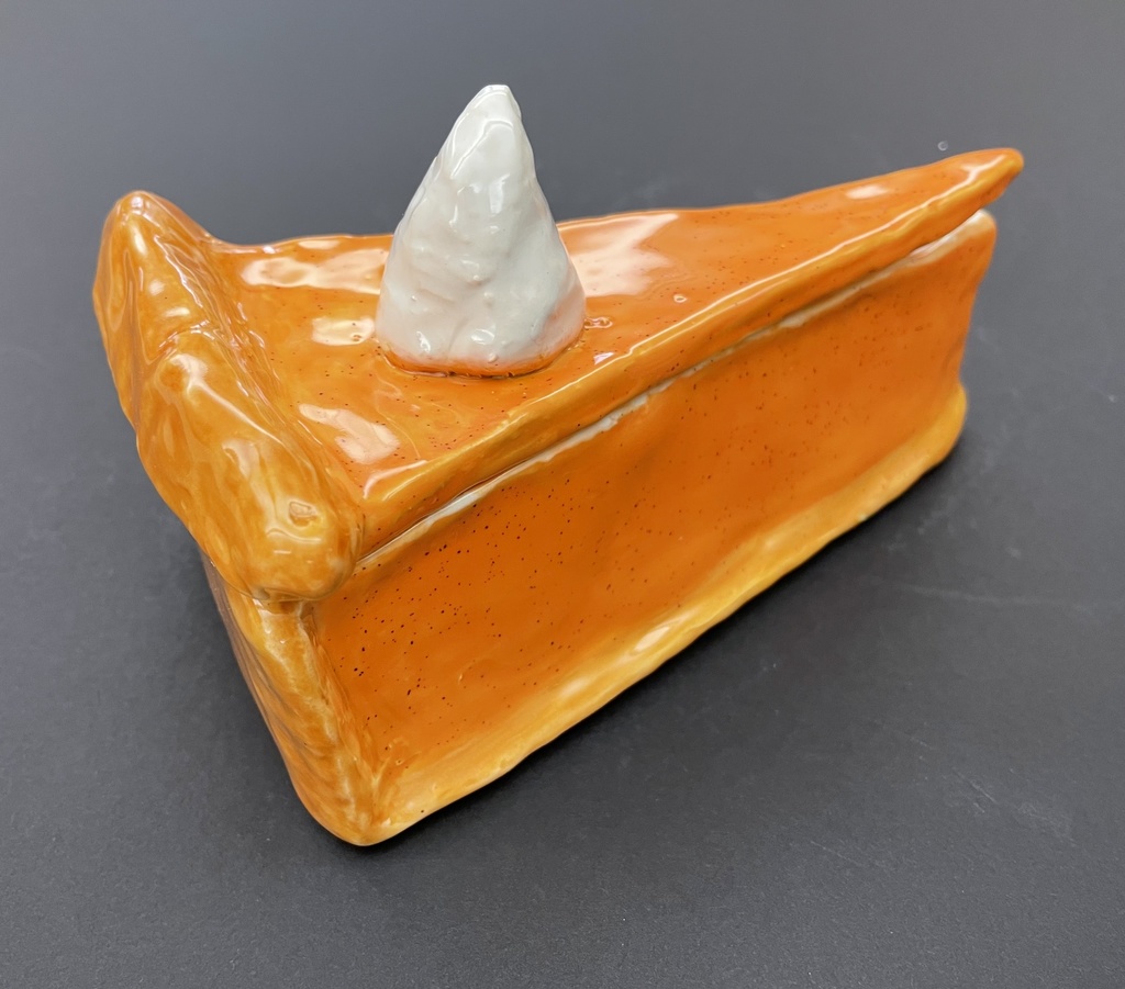 Clay pumpkin pie photo