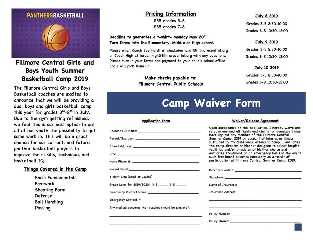 Basketball Camp Registration