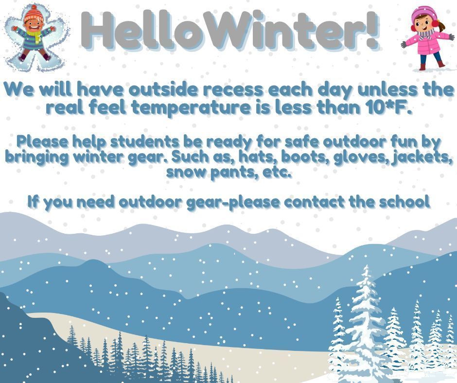 winter recess reminder