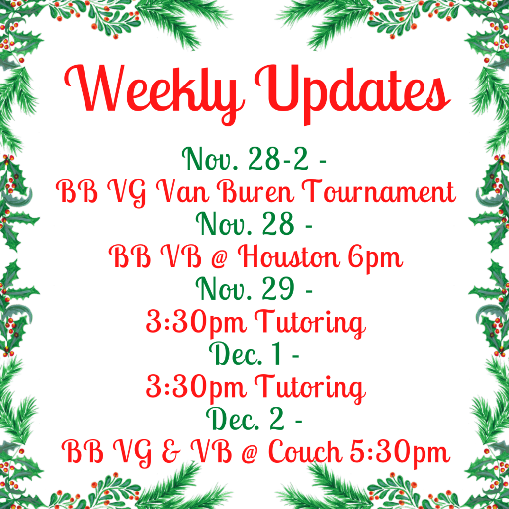 Weekly Update Nov. 28-Dec. 2