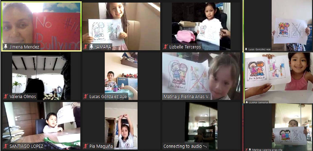 A group of children