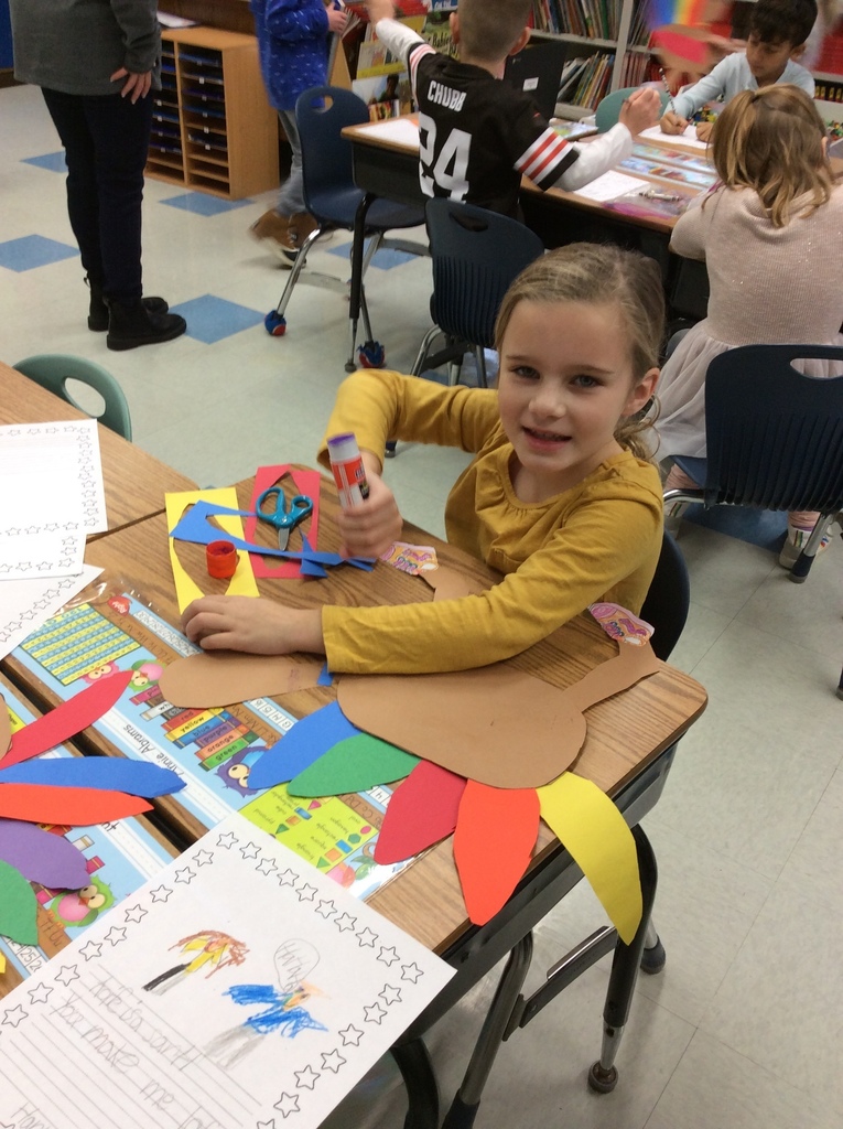 Mrs. Hack's first-graders celebrate Thanksgiving