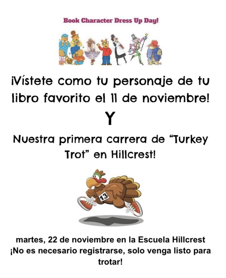 Spanish dress up day flyer