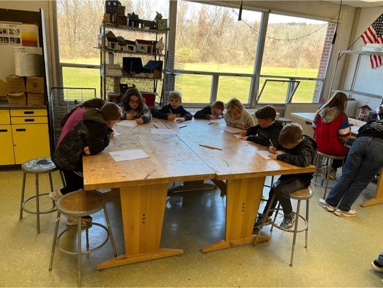 3rd grade art students 