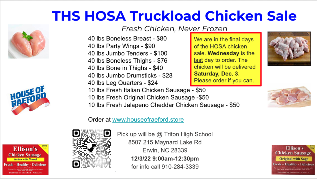 Last Chance Chicken Sale HOSA