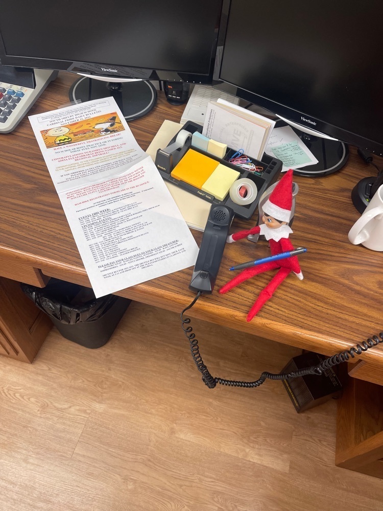 Wade helping out in the office.