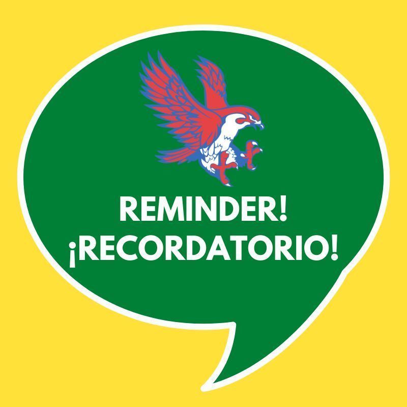 Reminder! Our Falcon learners and staff will return to campus tomorrow (Tuesday, 11/29/22). We hope you had a safe and happy Thanksgiving break! 