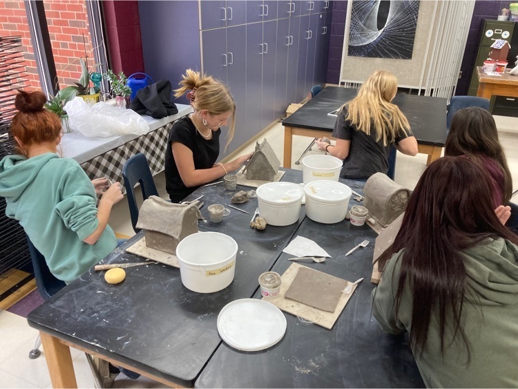 Jr. High clay gingerbread building