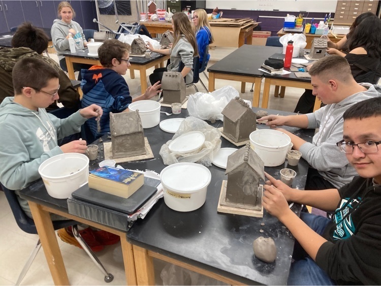 Jr. High Clay gingerbread houses