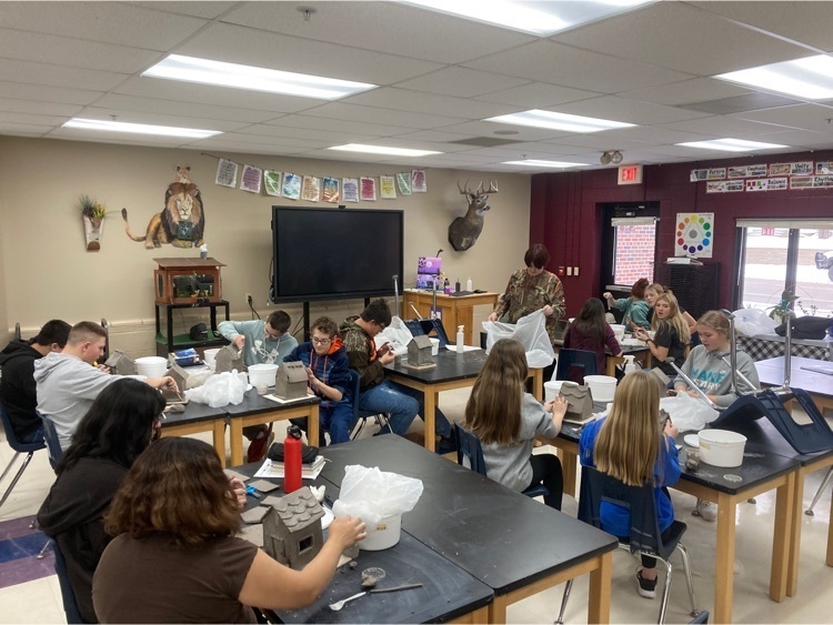 jr. high clay gingerbread houses