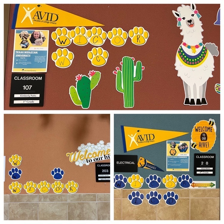 Itβs AVID WICOR Wednesday! Here are some of our classes who earned letters this week! ππ