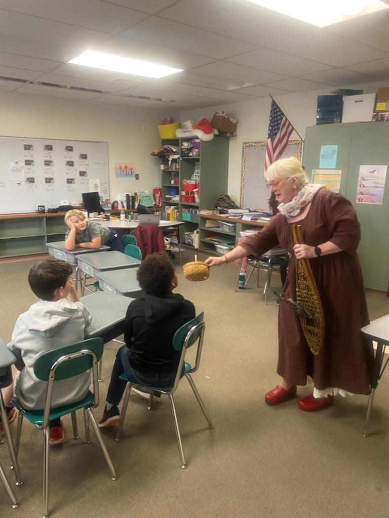 Ms. Johnson sharing an artifact