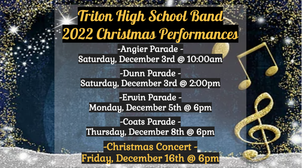 THS Band Holiday Performances in December