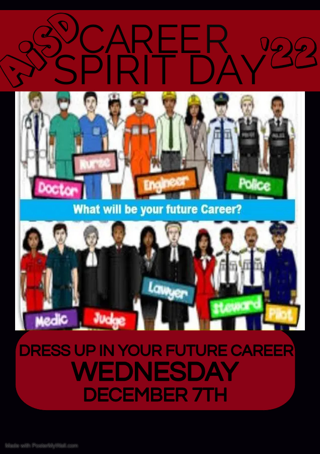 flyer with career people with information about dressing up on 12/7