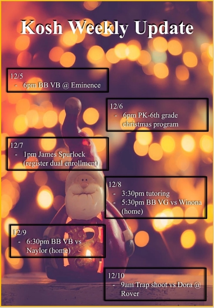 Weekly Update 12/5-12-10