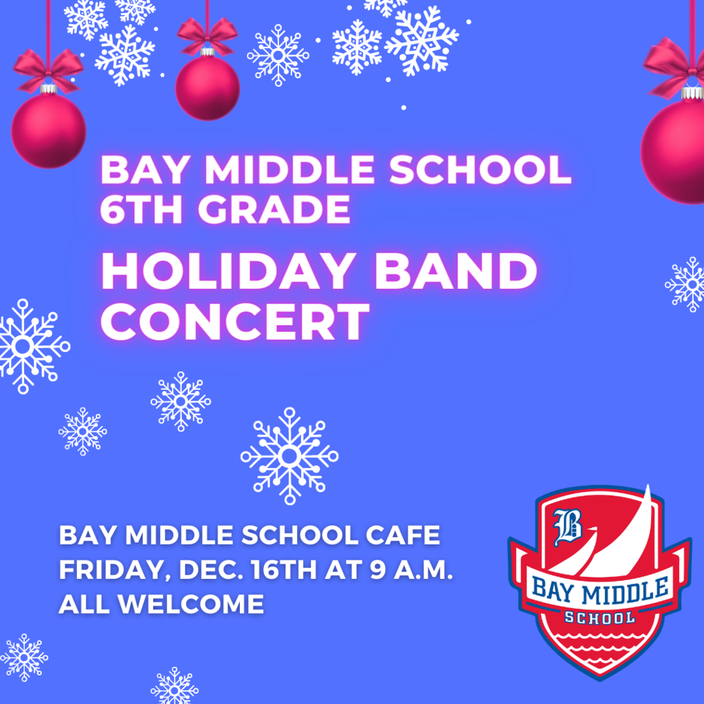 BMS 6th Grade Holiday Band Concert Flyer