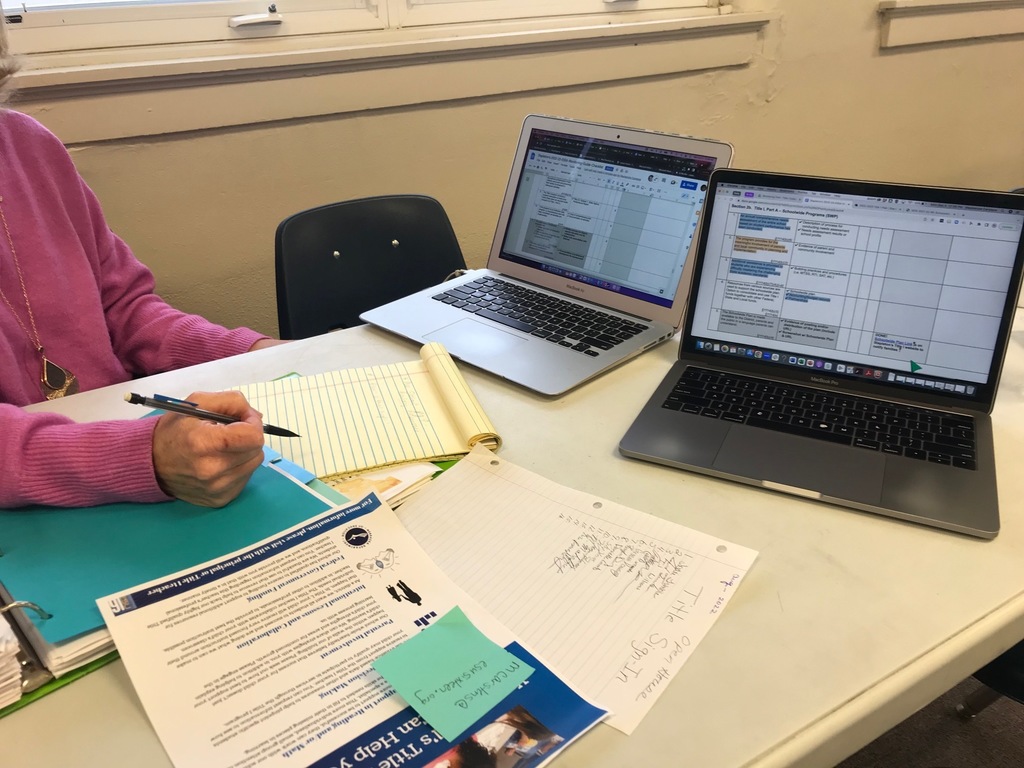 Monitoring Visit checklist work with Stapleton.