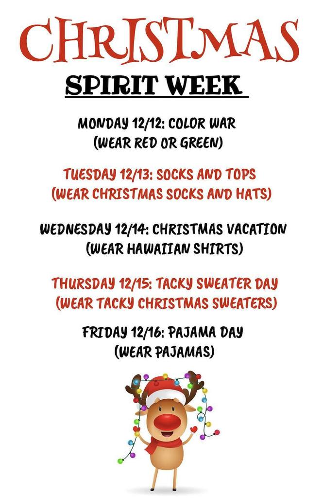 CHRISTMAS SPIRIT WEEK FLYER