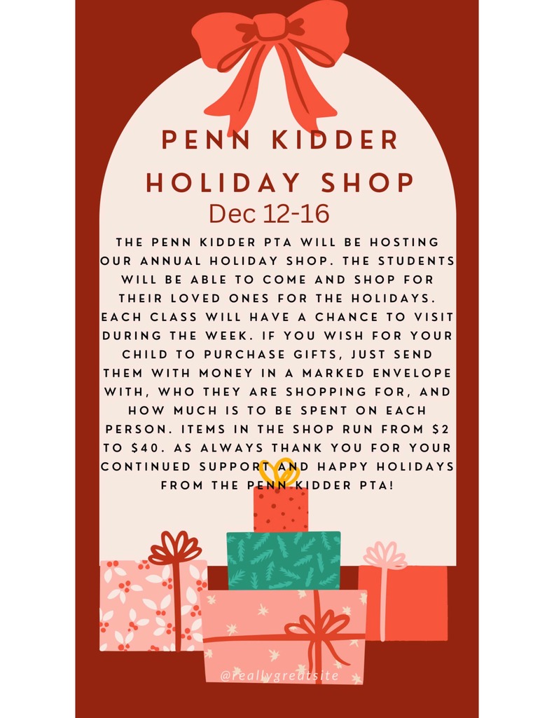 Holiday Shop Letter