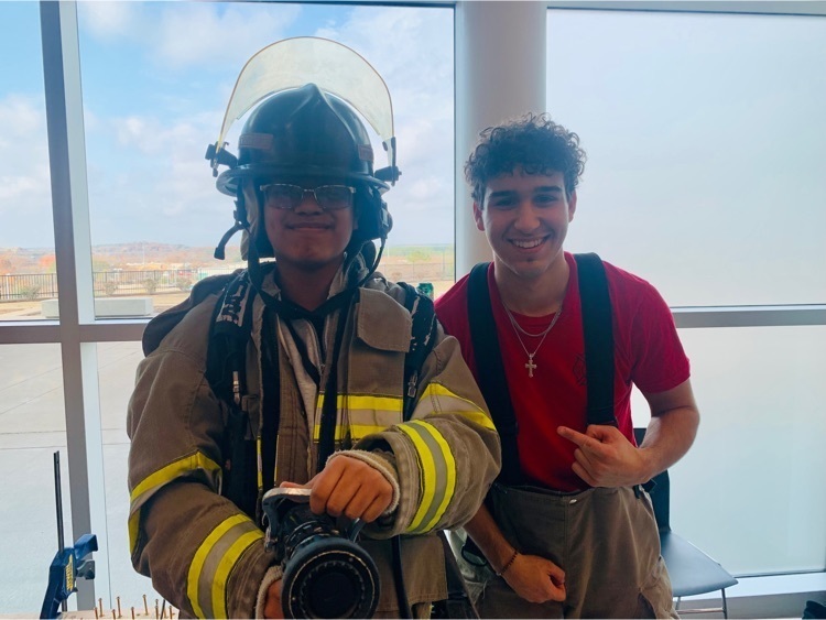 student in fire gear