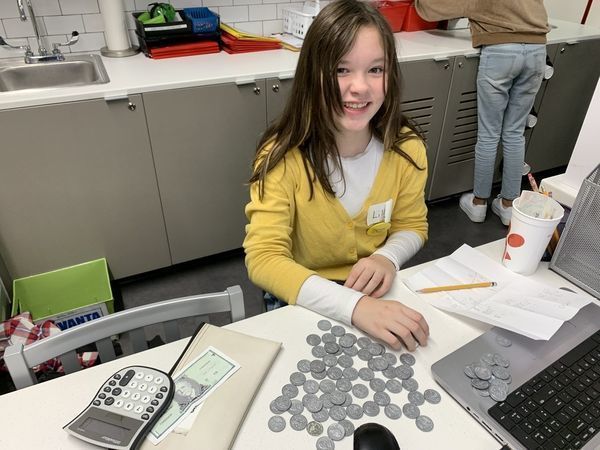 student participating in biztown