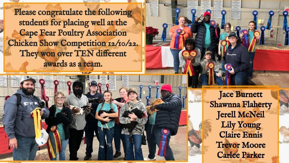 Congratulations THS Chicken Competition Team