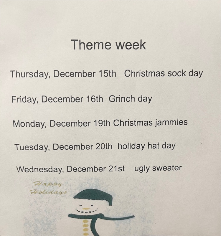 Christmas Theme Week