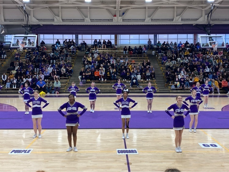 Cheer performs.