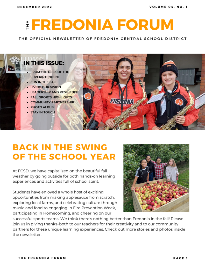 fredonia forum newsletter
