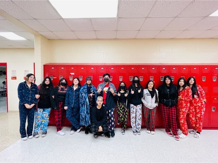 Our RedWolves posing and wearing their Christmas PJ’s.