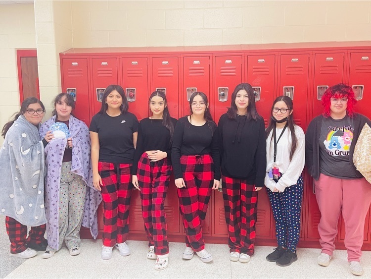 Our RedWolves posing and wearing their Christmas PJ’s.