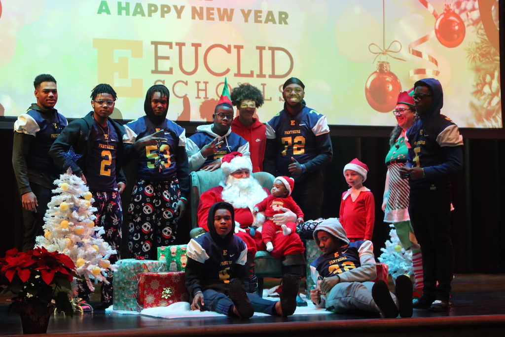 Football Team with Santa