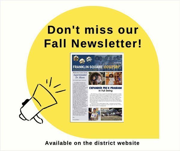 Clip of fall newsletter from Franklin Square Courier